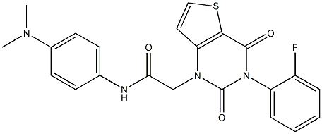 N-[4-(dimethylamino)phenyl]-2-[3-(2-fluorophenyl)-2,4-dioxothieno[3,2-d]pyrimidin-1-yl]acetamide Structure