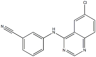 3-[(6-chloroquinazolin-4-yl)amino]benzonitrile Structure