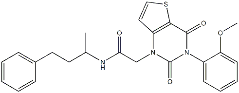 2-[3-(2-methoxyphenyl)-2,4-dioxothieno[3,2-d]pyrimidin-1-yl]-N-(4-phenylbutan-2-yl)acetamide Structure