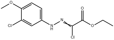 ethyl (2Z)-2-chloro-2-[2-(3-chloro-4-methoxyphenyl)hydrazin-1-ylidene]acetate 구조식 이미지