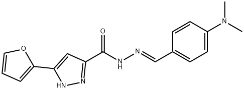 (E)-N-(4-(dimethylamino)benzylidene)-3-(furan-2-yl)-1H-pyrazole-5-carbohydrazide Structure