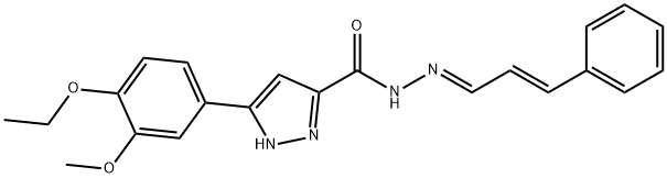 3-(4-ethoxy-3-methoxyphenyl)-N-((1E,2E)-3-phenylallylidene)-1H-pyrazole-5-carbohydrazide Structure