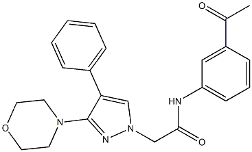 N-(3-acetylphenyl)-2-(3-morpholin-4-yl-4-phenylpyrazol-1-yl)acetamide Structure