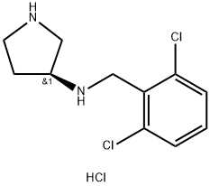 (S)-N-(2,6-DICHLOROBENZYL)PYRROLIDIN-3-AMINE HYDROCHLORIDE 구조식 이미지
