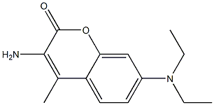 2H-1-Benzopyran-2-one, 3-amino-7-(diethylamino)-4-methyl- Structure