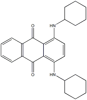 9,10-Anthracenedione, 1,4-bis(cyclohexylamino)- Structure