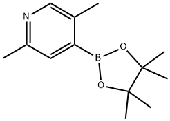 2,5-Dimethyl-4-(4,4,5,5-tetramethyl-1,3,2-dioxaborolan-2-yl)-pyridine 구조식 이미지