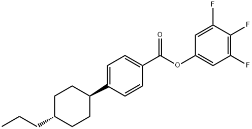 Benzoicacid, 4-(trans-4-propylcyclohexyl)-, 3,4,5-trifluorophenyl ester Structure