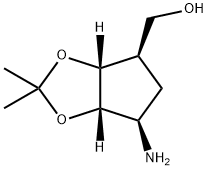 (3aR,4R,6R,6aS)-6-Aminotetrahydro-2,2-dimethyl-4H-cyclopenta-1,3-dioxole-4-methanol Structure