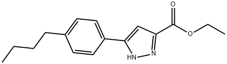 ethyl 5-(4-butylphenyl)-1H-pyrazole-3-carboxylate Structure