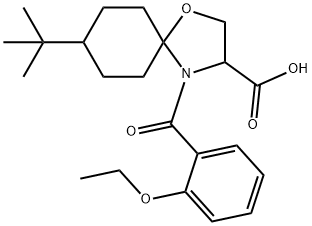 8-tert-butyl-4-(2-ethoxybenzoyl)-1-oxa-4-azaspiro[4.5]decane-3-carboxylic acid 구조식 이미지