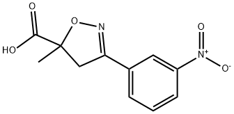 5-methyl-3-(3-nitrophenyl)-4,5-dihydro-1,2-oxazole-5-carboxylic acid Structure
