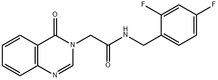 N-[(2,4-difluorophenyl)methyl]-2-(4-oxoquinazolin-3-yl)acetamide Structure