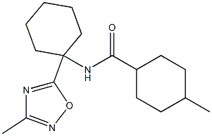 4-methyl-N-[1-(3-methyl-1,2,4-oxadiazol-5-yl)cyclohexyl]cyclohexane-1-carboxamide Structure