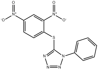 1H-Tetrazole, 5-[(2,4-dinitrophenyl)thio]-1-phenyl- Structure