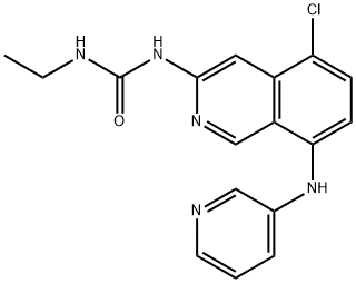 1-(5-chloro-8-(pyridin-3-ylamino)isoquinolin-3-yl)-3-ethylurea Structure