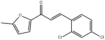 (2E)-3-(2,4-dichlorophenyl)-1-(5-methylfuran-2-yl)prop-2-en-1-one 구조식 이미지