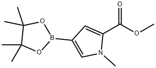 Methyl 1-methyl-4-(4,4,5,5-tetramethyl-1,3,2-dioxaborolan-2-yl)-1H-pyrrole-2-carboxylate 구조식 이미지