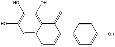 4H-1-Benzopyran-4-one, 5,6,7-trihydroxy-3-(4-hydroxyphenyl)- Structure