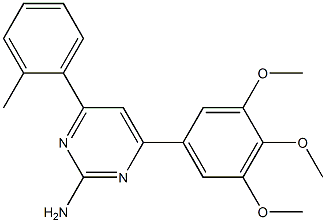 4-(2-methylphenyl)-6-(3,4,5-trimethoxyphenyl)pyrimidin-2-amine 구조식 이미지