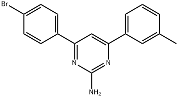 4-(4-bromophenyl)-6-(3-methylphenyl)pyrimidin-2-amine 구조식 이미지