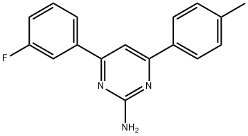4-(3-fluorophenyl)-6-(4-methylphenyl)pyrimidin-2-amine 구조식 이미지