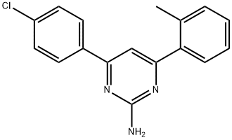 4-(4-chlorophenyl)-6-(2-methylphenyl)pyrimidin-2-amine 구조식 이미지