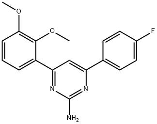 4-(2,3-dimethoxyphenyl)-6-(4-fluorophenyl)pyrimidin-2-amine 구조식 이미지