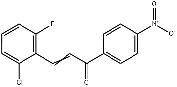 (2E)-3-(2-chloro-6-fluorophenyl)-1-(4-nitrophenyl)prop-2-en-1-one 구조식 이미지