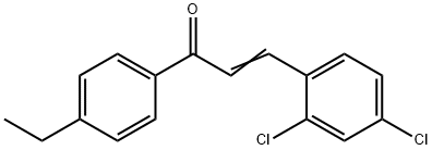 (2E)-3-(2,4-dichlorophenyl)-1-(4-ethylphenyl)prop-2-en-1-one Structure