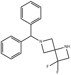 6-BENZHYDRYL-3,3-DIFLUORO-1,6-DIAZASPIRO[3.3]HEPTANE Structure