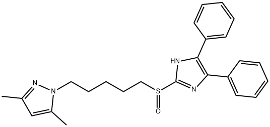 1-(5-((4,5-DIPHENYL-1H-IMIDAZOL-2-YL)SULFINYL)PENTYL)-3,5-DIMETHYL-1H-PYRAZOLE Structure