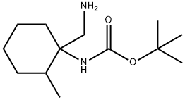 tert-butyl N-[1-(aminomethyl)-2-methylcyclohexyl]carbamate 구조식 이미지