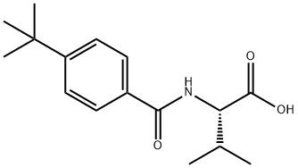 N-[(4-tert-butylphenyl)carbonyl]valine 구조식 이미지