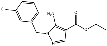 ethyl 5-amino-1-(3-chlorobenzyl)-1H-pyrazole-4-carboxylate 구조식 이미지