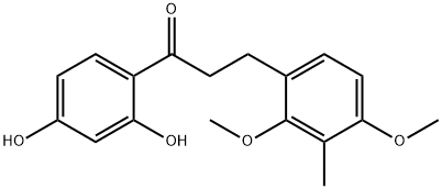 1-(2,4-dihydroxyphenyl)-3-(2,4-dimethoxy-3-methylphenyl)propan-1-one 구조식 이미지