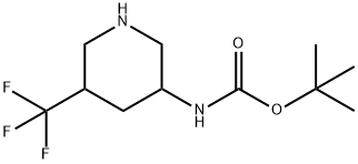 tert-butyl N-[5-(trifluoromethyl)piperidin-3-yl]carbamate Structure