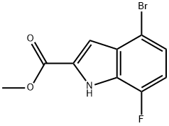 methyl 4-bromo-7-fluoro-1H-indole-2-carboxylate Structure