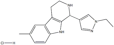 1-(1-ethylpyrazol-4-yl)-6-methyl-2,3,4,9-tetrahydro-1H-pyrido[3,4-b]indole:hydrochloride 구조식 이미지