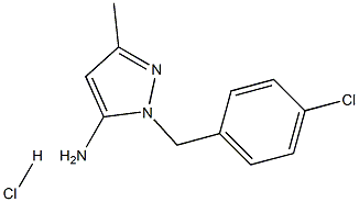 2-[(4-chlorophenyl)methyl]-5-methylpyrazol-3-amine:hydrochloride Structure