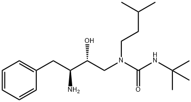 1-((2R,3S)-3-amino-2-hydroxy-4-phenylbutyl)-3-(tert-butyl)-1-isopentylurea Structure