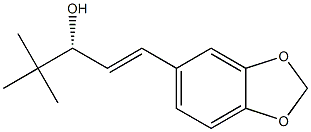(E,3R)-1-(1,3-benzodioxol-5-yl)-4,4-dimethylpent-1-en-3-ol 구조식 이미지