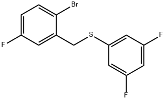 (2-BROMO-5-FLUOROBENZYL)(3,5-DIFLUOROPHENYL)SULFANE 구조식 이미지