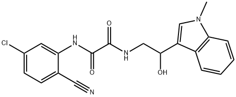 N'-(5-chloro-2-cyanophenyl)-N-[2-hydroxy-2-(1-methylindol-3-yl)ethyl]oxamide Structure