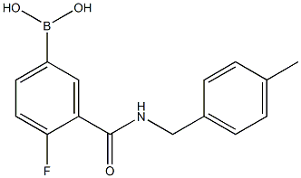 4-Fluoro-3-(4-methylbenzylcarbamoyl)benzeneboronic acid, 98% Structure