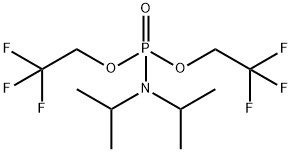 Bis(2,2,2-trifluoroethyl) N,N-diisopropylphosphoroamidate 구조식 이미지