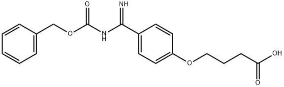 4-(4-(N-((benzyloxy)carbonyl)carbamimidoyl)phenoxy)butanoic acid Structure