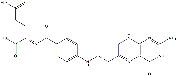 L-Glutamic acid,N-[4-[[2-(2-amino-3,4,7,8-tetrahydro-4-oxo-6-pteridinyl)ethyl]amino]benzoyl]- Structure