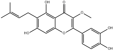 6-Prenylquercetin-3-methylether 구조식 이미지