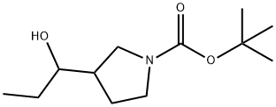 TERT-BUTYL 3-(1-HYDROXYPROPYL)PYRROLIDINE-1-CARBOXYLATE Structure